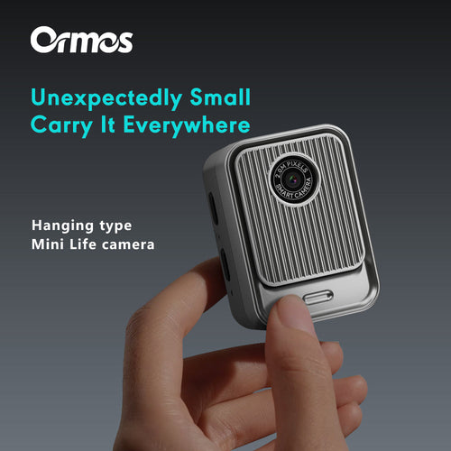 Ormos S131 Ultra-Light Mini Camera, 0.96 Inch Screen, Wearable Travel