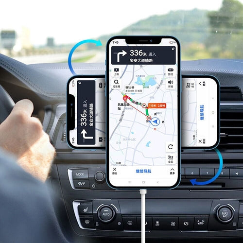 Magnetic Wireless Charger Car Mount Holder For 12 13 14 Pro Max