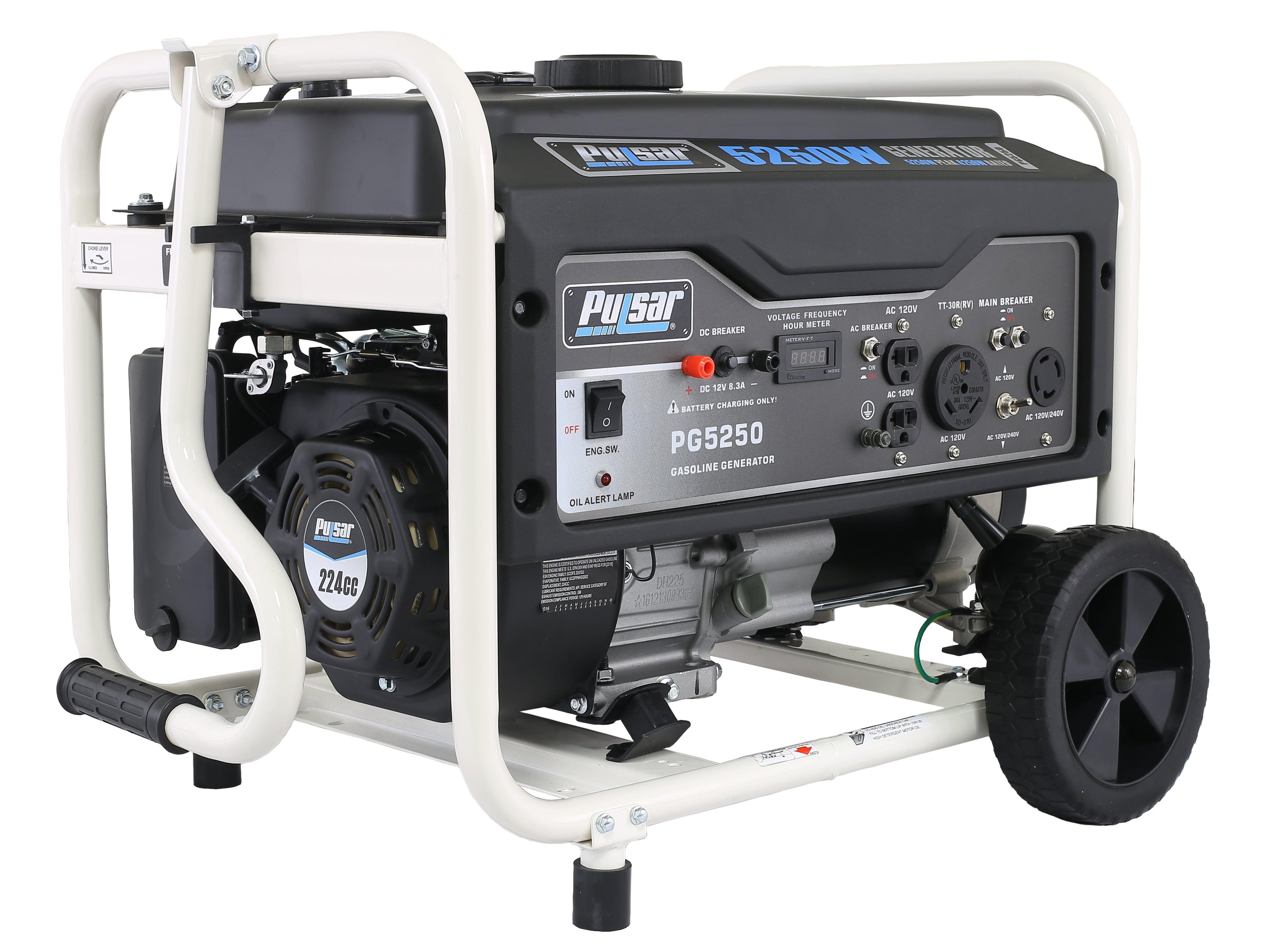 Pulsar PG5250 5250 Peak Watt Gas-Powered Portable Generator, 4250 Running Watts