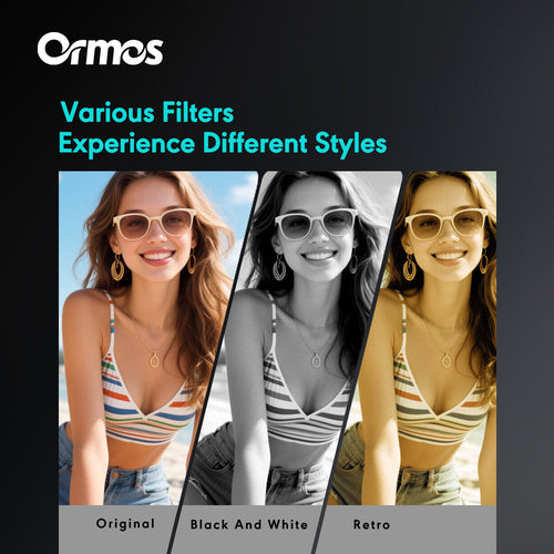 Ormos S131 Ultra-Light Mini Camera, 0.96 Inch Screen, Wearable Travel