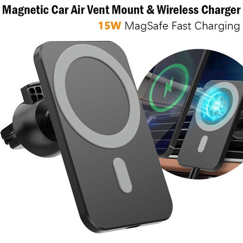Magnetic Wireless Charger Car Mount Holder For 12 13 14 Pro Max