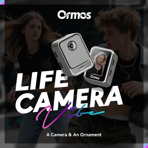 Ormos S131 Ultra-Light Mini Camera, 0.96 Inch Screen, Wearable Travel